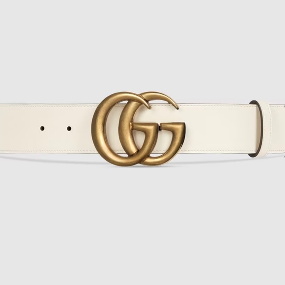 Leather Belt with Double G Buckle - Picture 1 of 8
